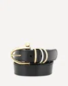 Chloé Black Embellished Solid Belt In Black