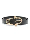 Chloé Bracelet Leather Belt In Black