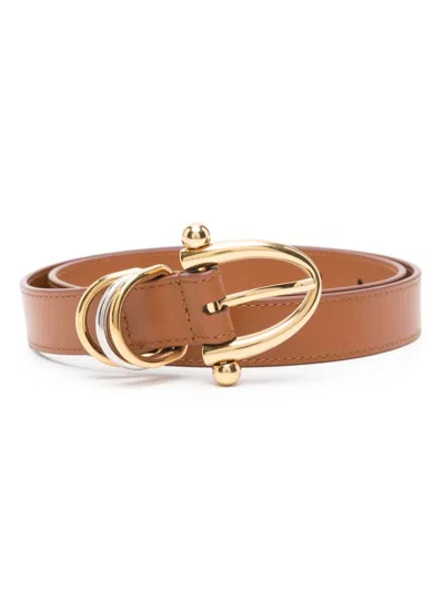 Chloé Bracelet Leather Belt In Brown