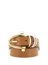 Chloé Brown Solid Buckle Belt In Clay Brown