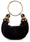 Chloé Chloe Bracelet Embellished Suede Top Handle Bag