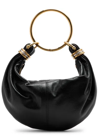 Chloé Chloe Bracelet Grained Leather Top Handle Bag In Black