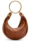 Chloé Chloe Bracelet Grained-leather Top Handle Bag In Tan