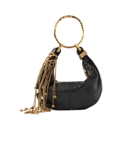 Chloé Bracelet Embellished Textured-leather Tote In Green