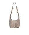 Chloé Petit Sac Porté Épaule Bracelet Bag En Cuir Métallisé Femme Gris Taille Onesize 100% Cuir De Veau In Nude