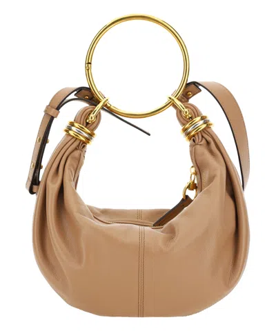 Chloé Bracelet Hobo Bag In Beige