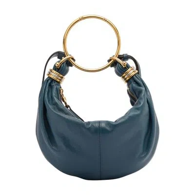 Chloé Bracelet Hobo Bag In Blue