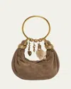 Chloé Bracelet Hobo Bag In Suede In Brown