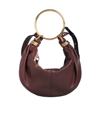 Chloé Bracelet Hobo Bag In Red