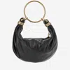 Chloé Women Small Bracelet Hobo Bag In Grained Leather In Black