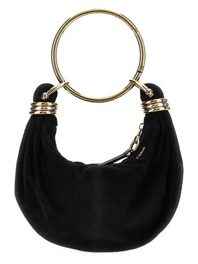 Chloé Bracelet Hobo Mini Handbag In Black
