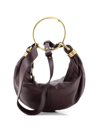 Pre-owned Chloé Bracelet Leather Small Hobo Bag In Red