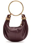 Chloé Brarcelet Mini Top-handle Bag In Grained Leather In Brown