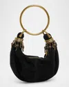 Chloé Bracelet Mini Top-handle Bag In Suede With Beads