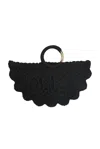 Chloé Womens Bracelet Paravent Small Crochet Shoulder Bag Black In Black