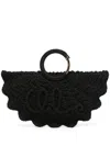 Chloé Womens Bracelet Paravent Small Crochet Shoulder Bag Black