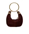 Chloé Womens Deep Violine Bracelet Hobo Mini Suede Top-handle-bag