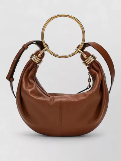 Chloé Bracelet Shoulder Bag Adjustable Strap Handle In Brown