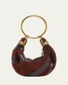 Chloé Bracelet Shoulder Bag In Calfskin Suede And Snakeskin