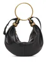 Chloé Women Small Bracelet Hobo Bag In Grained Leather In Black