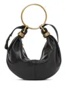 Chloé Women Small Bracelet Hobo Bag In Grained Leather In Black