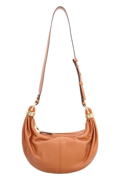Chloé Bracelet Small Leather Hobo Bag In Brown