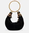Chloé Bracelet Mini Top-handle Bag In Suede With Beads