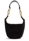 Chloé Chloe Bracelet Small Suede Shoulder Bag In Black