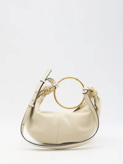 Chloé Bracelet Snake Ornament Hobo Bag In Beige