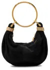 Chloé Chloe Bracelet Suede Top Handle Bag In Black