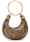 Chloé Chloe Bracelet Suede Top Handle Bag In Neutral