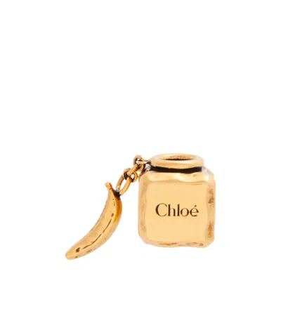 Chloé Bracelet Type Brass Pendant In Nude