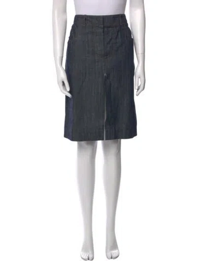 Pre-owned Chloé Braided Accents Knee-length Skirt In Blue