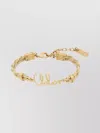 Chloé Braided Cotton Viscose Brass Bracelet