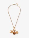 Chloé Adjustable Chain Necklace With Engraved Charm Design In Gold