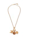 Chloé Adjustable Chain Necklace With Engraved Charm Design In Gold