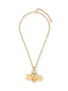 Chloé Brass Necklace With Charms In Gold