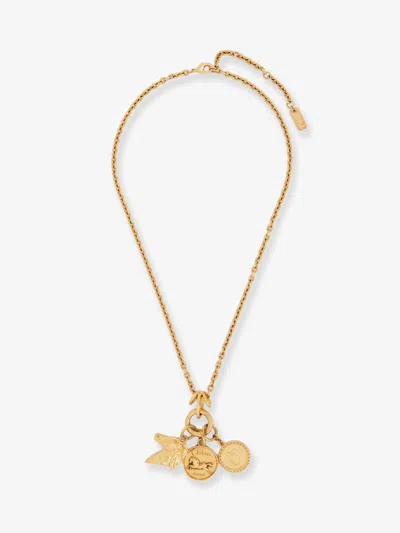 Chloé Brass Necklace With Charms In Gold