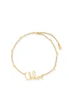 Chloé Logo-lettering Pendant Necklace In Gold