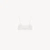 Chloé Brassière À Fines Bretelles Et Volants En Dentelle Brodée Femme Blanc Taille 40 72% Polyamide, 28% V In White