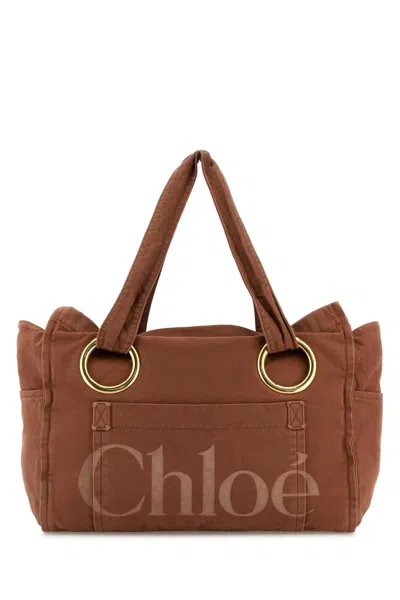 Chloé Brick Canvas Shopping Bag