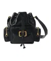 Chloé Camera Bucket Crossbody Bag In Shiny Calfskin In Black