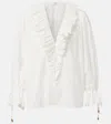 Chloé Broderie-anglaise Ruffled Blouse