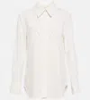 Chloé Broderie Anglaise Crêpe De Chine Shirt In White