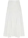 Chloé Chloe White Poplin Skirt In White