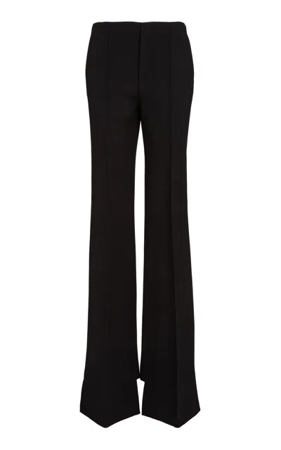 CHLOÉ BROKEN-HEEL LOW-RISE STRETCH-WOOL PANTS