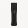 Chloé Broken-heel Low-rise Stretch-wool Pants In Black
