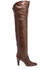 Chloé 85mm Eve Leather Over-the-knee Boots In Brown
