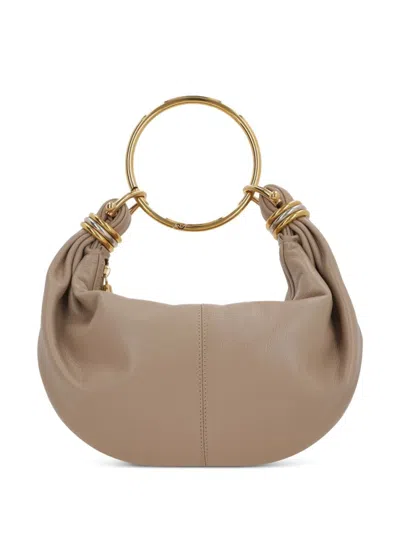 CHLOÉ BROWN BRACELET SMALL HOBO BAG