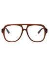Chloé Brown-brown-transparent Recycled Acetate Glasses In Brown